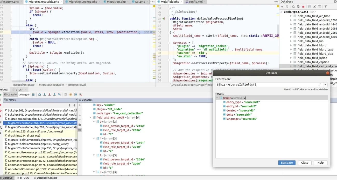 Debugging field collection migrations