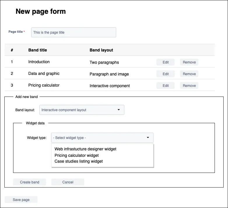 New Page Form