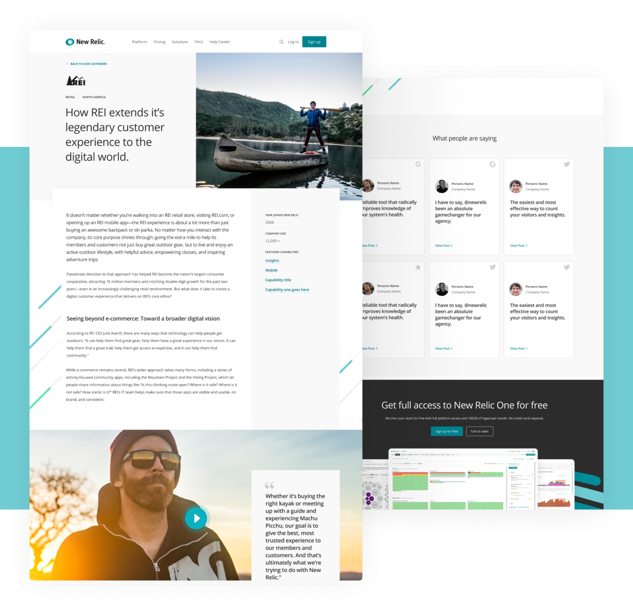 Image of a case study page layout on newrelic.com.