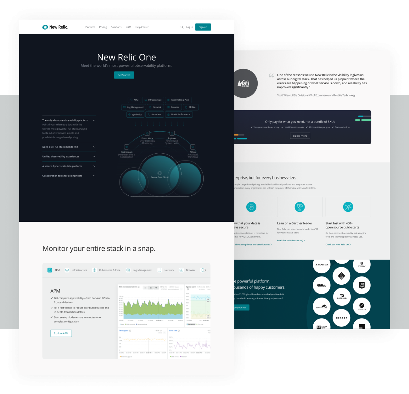 Image of New Relic's platform.