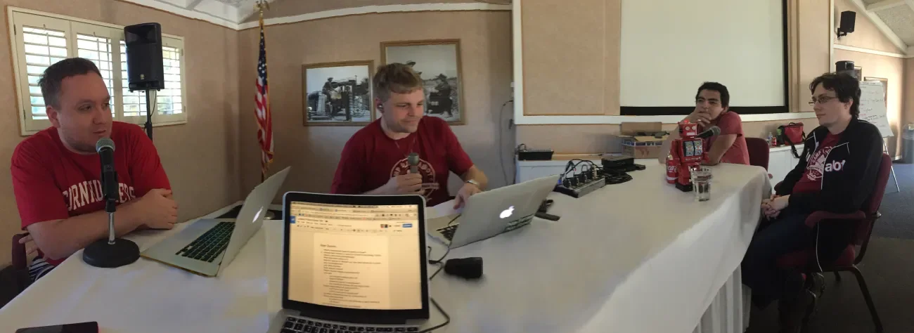 Panorama of the podcast recording in Palm Springs