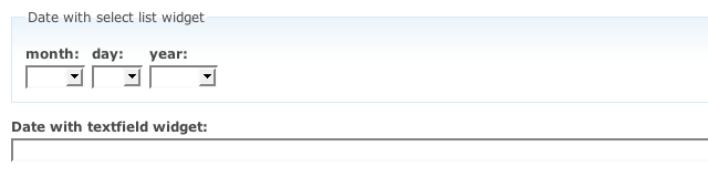 CCK HOWTO: two date fields with different widgets