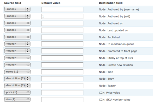 Field mapping