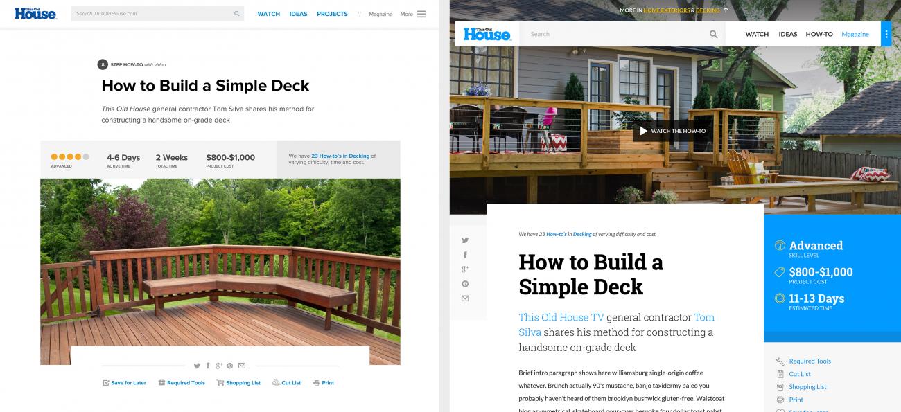A wireframe and a zoom mock