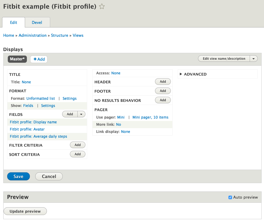 Showing our custom field plugins selected in the views admin