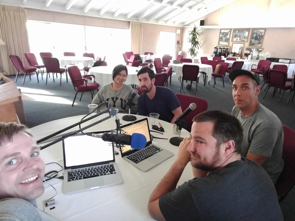 The Sales Team, with Matt and Mike recording the podcast.