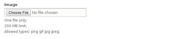Drupal upload widget
