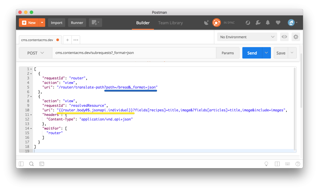 Subrequests using the decoupled router