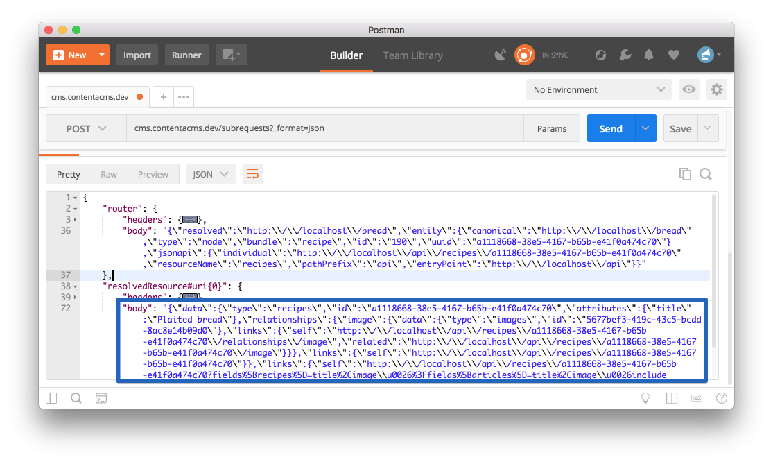 Response to subrequests using the decoupled router