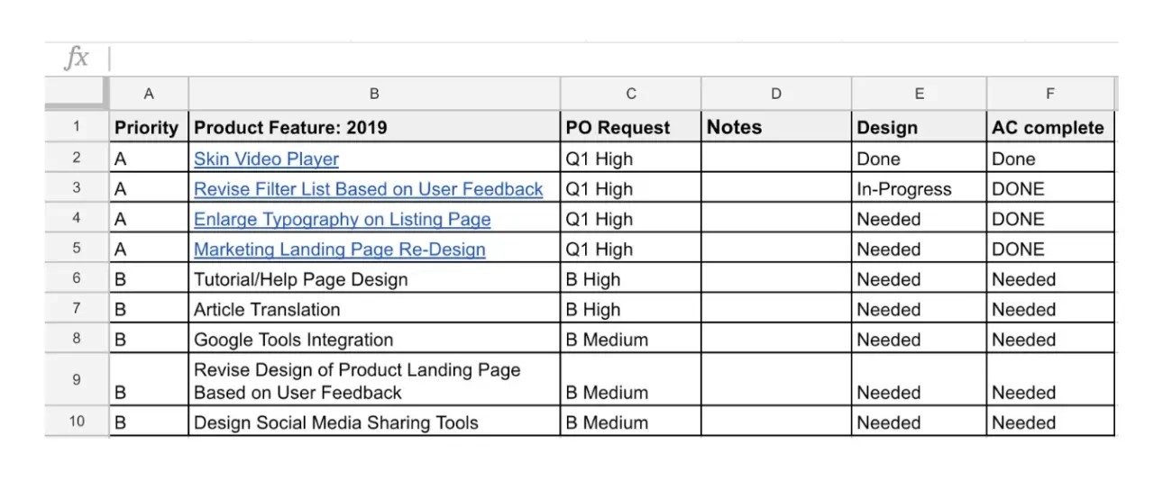 Google Sheets