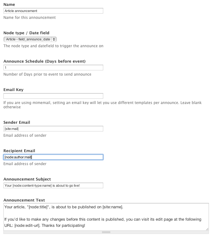 node-announce-admin.png Screenshot of administration screen