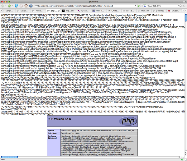 Executing PHP on EE