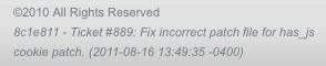 Site footer showing last git commit