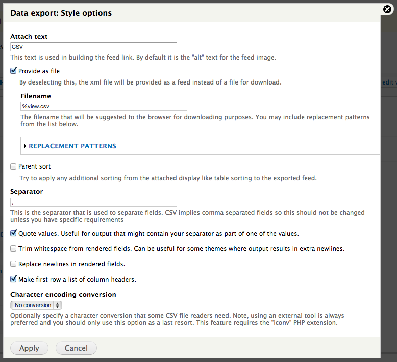 views-data-export-setup.png Screenshot of administration screen