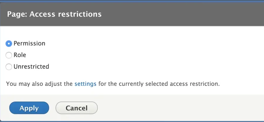 Views Access Plugin Options