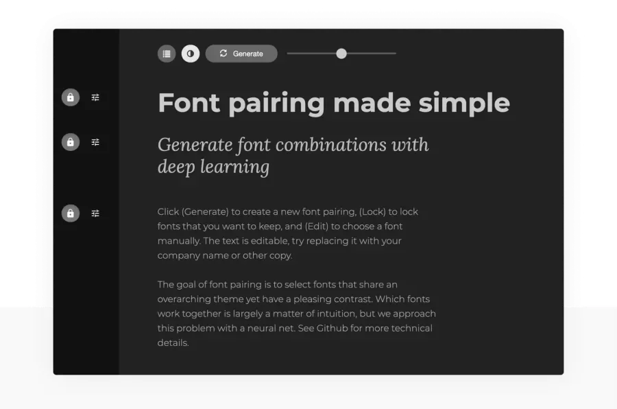 Fontjoy font pairing example