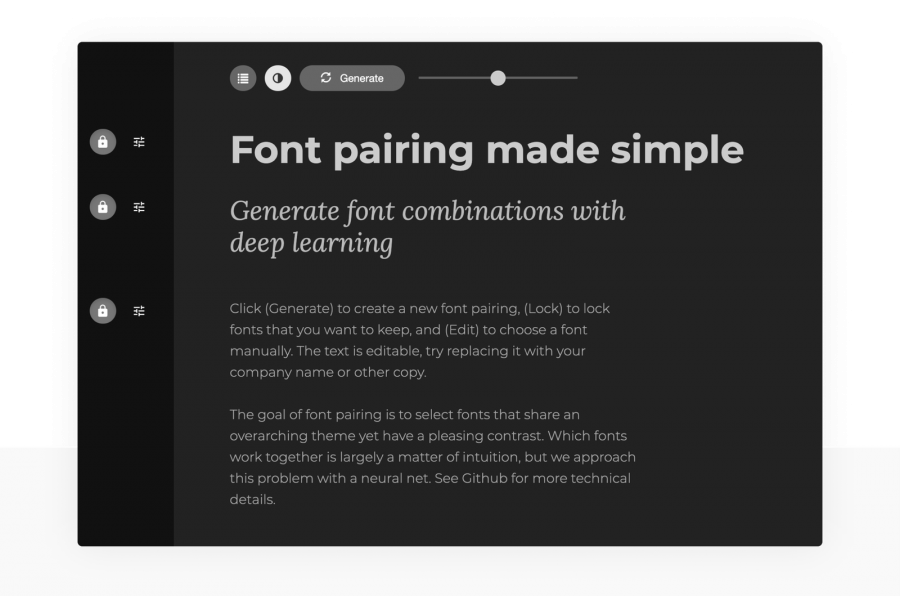 Fontjoy font pairing example