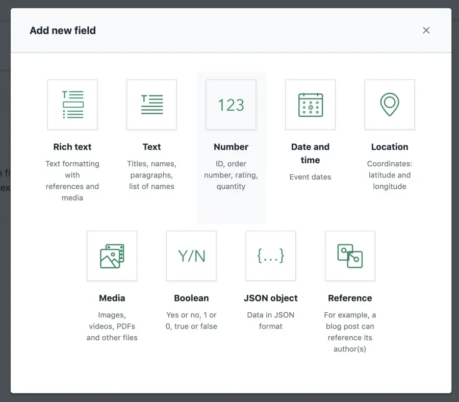 Contentful field types