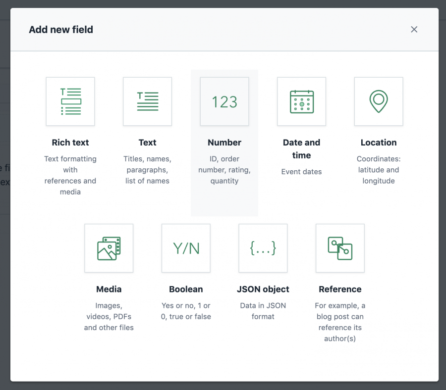 Contentful field types