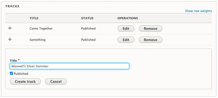 Drupal's inline entity form in action