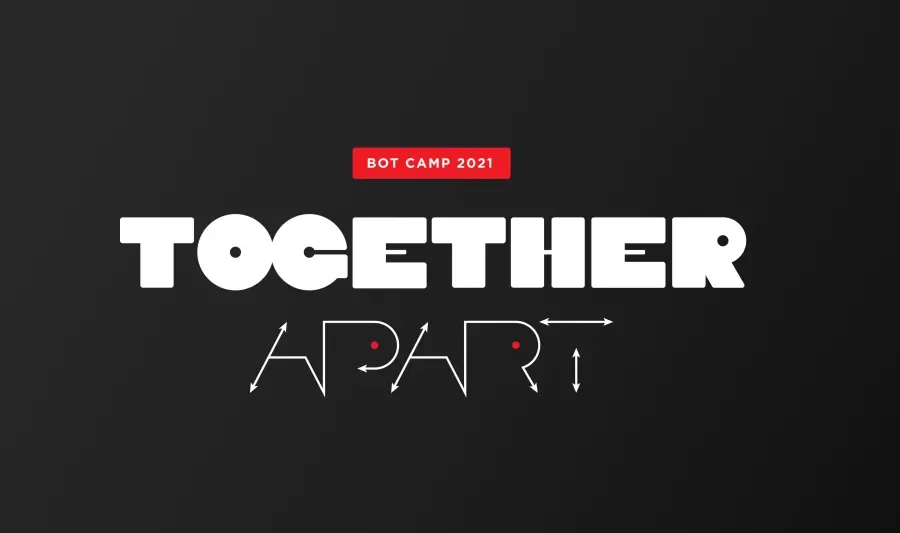 Together Apart in stylistic fonts