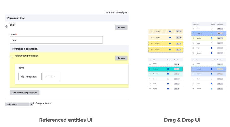 New color options for Drupal's drag and drop UI