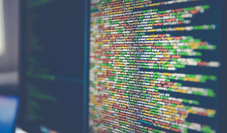 code on a computer screen