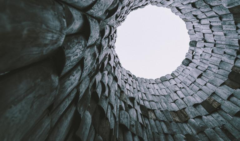 in a hole