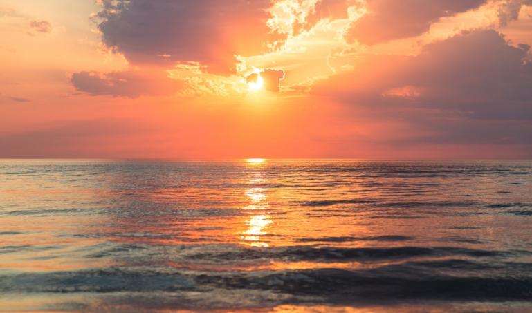 A picture of a sunset