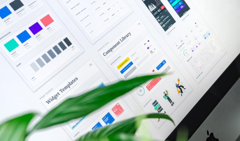 Image of a design system for a website