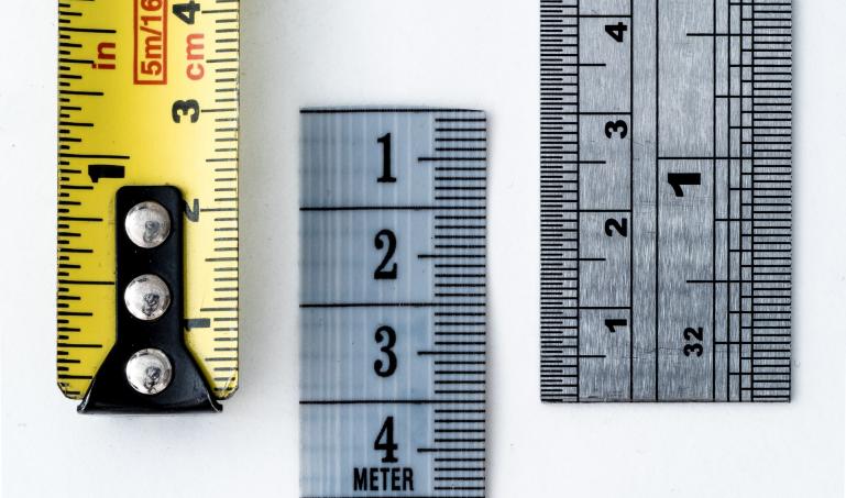 Three different rulers in parallel