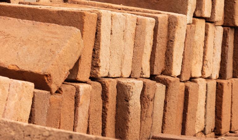 Rows of bricks