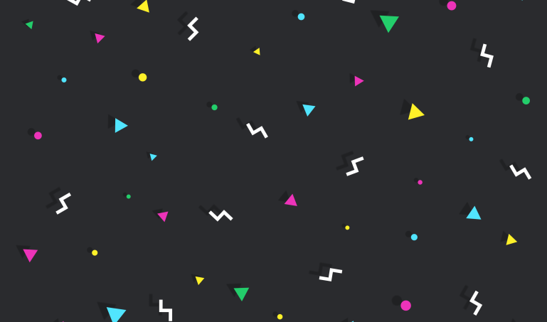 Patterns against a black background