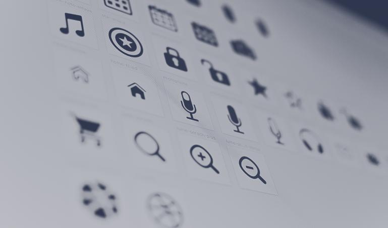 Grid of user interface icons