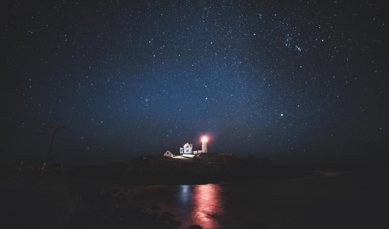 Lighthouse in the dark