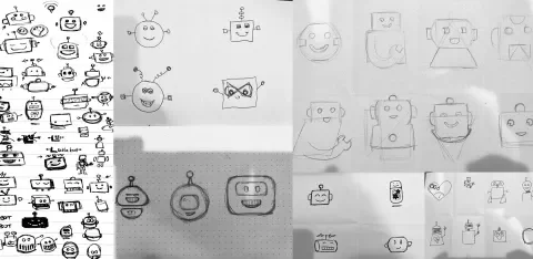 logo sketches by Lullabots