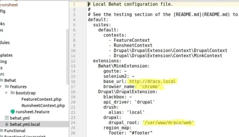 Behat configuration file