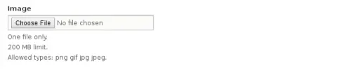 Drupal upload widget
