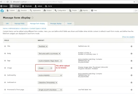 Field config