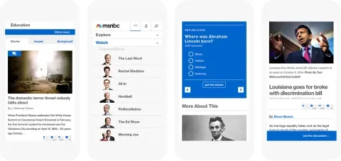 MSNBC Mobile Phone mockup