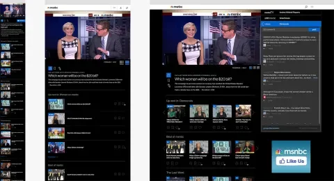 MSNBC "Watch Pages" Full Mockup across breakpoints