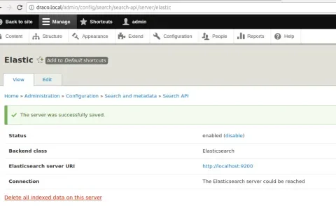 Elasticsearch server added