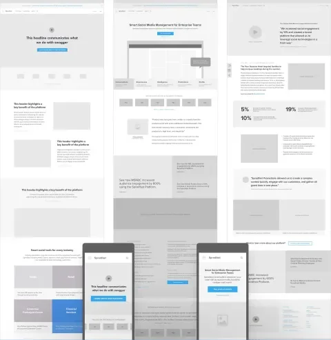 Spredfast Wireframes