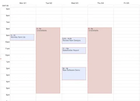 Create full day events in your calendar for uninterrupted work time.
