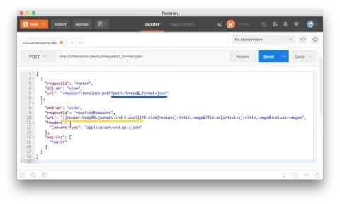 Subrequests using the decoupled router