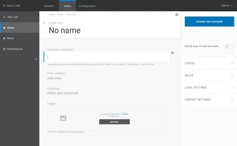 Updated designs for the Drupal administration interface