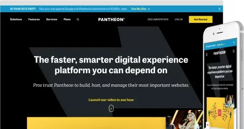 Pantheon website on devices