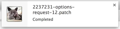 Example of qa.drupal.org test subscription notification