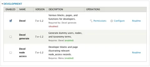 Module Instructions additions to the module administration form