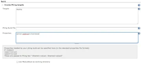 Jenkings Phing configuration
